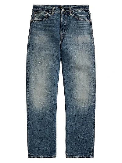 Heritage Distressed Straight Jeans