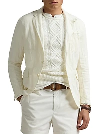 Tailored Slub Cotton-Linen Sportcoat