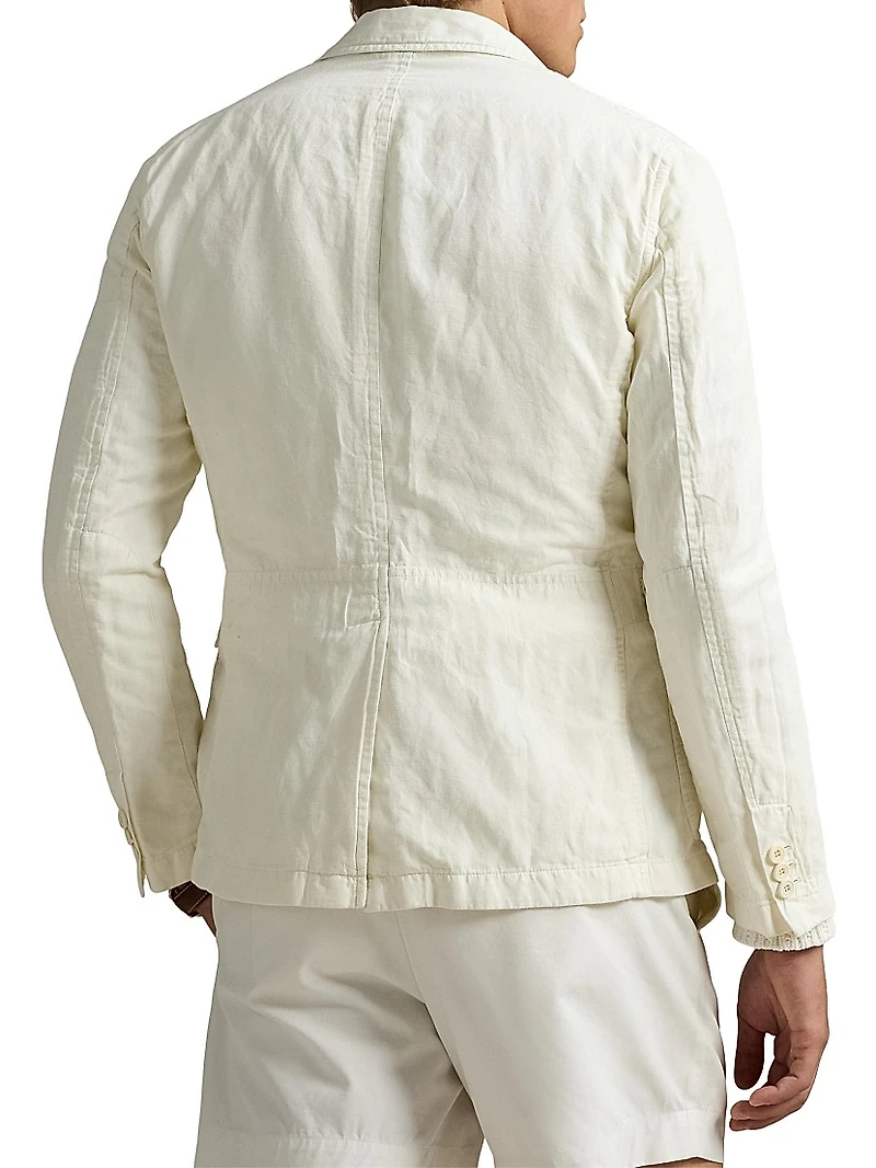 Tailored Slub Cotton-Linen Sportcoat