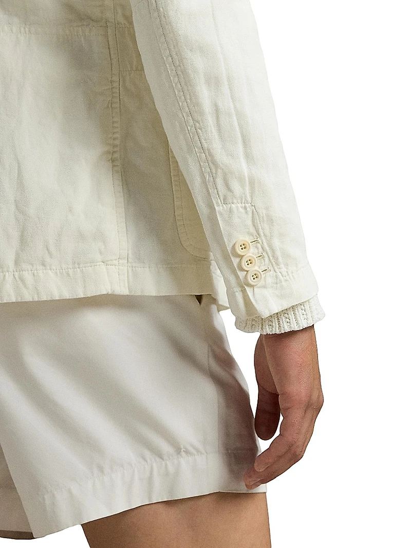 Tailored Slub Cotton-Linen Sportcoat