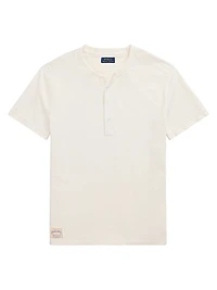 Terry Short-Sleeve Henley Shirt