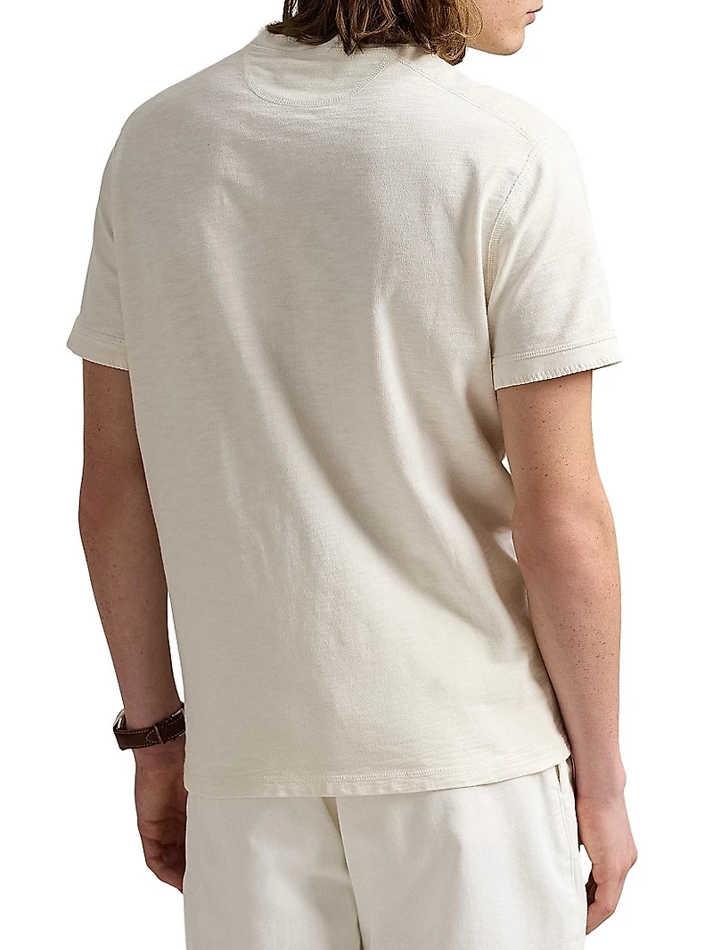 Terry Short-Sleeve Henley Shirt
