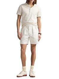 Terry Short-Sleeve Henley Shirt