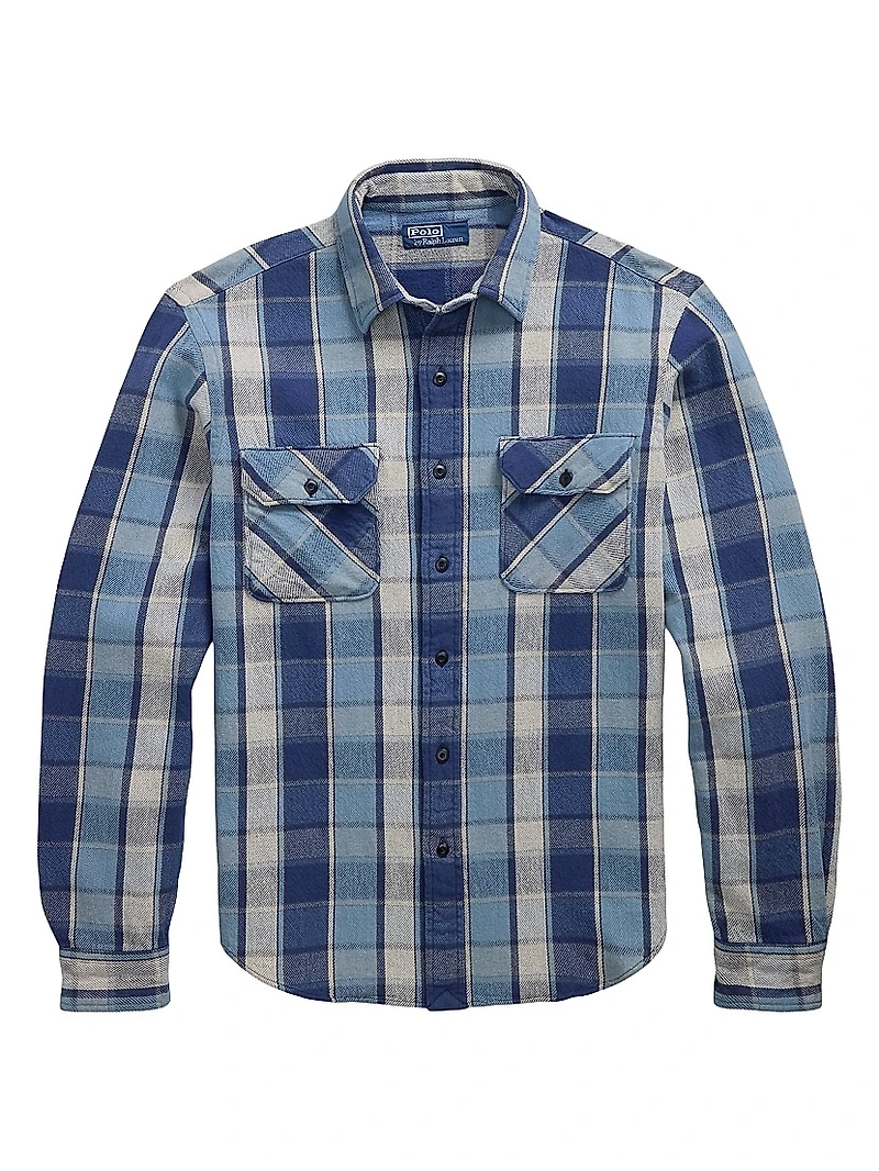 Classic-Fit Plaid Flannel Workshirt