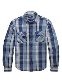 Classic-Fit Plaid Flannel Workshirt