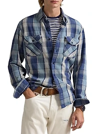 Classic-Fit Plaid Flannel Workshirt