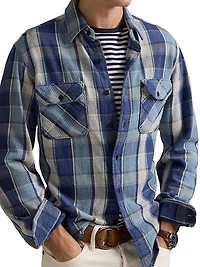 Classic-Fit Plaid Flannel Workshirt