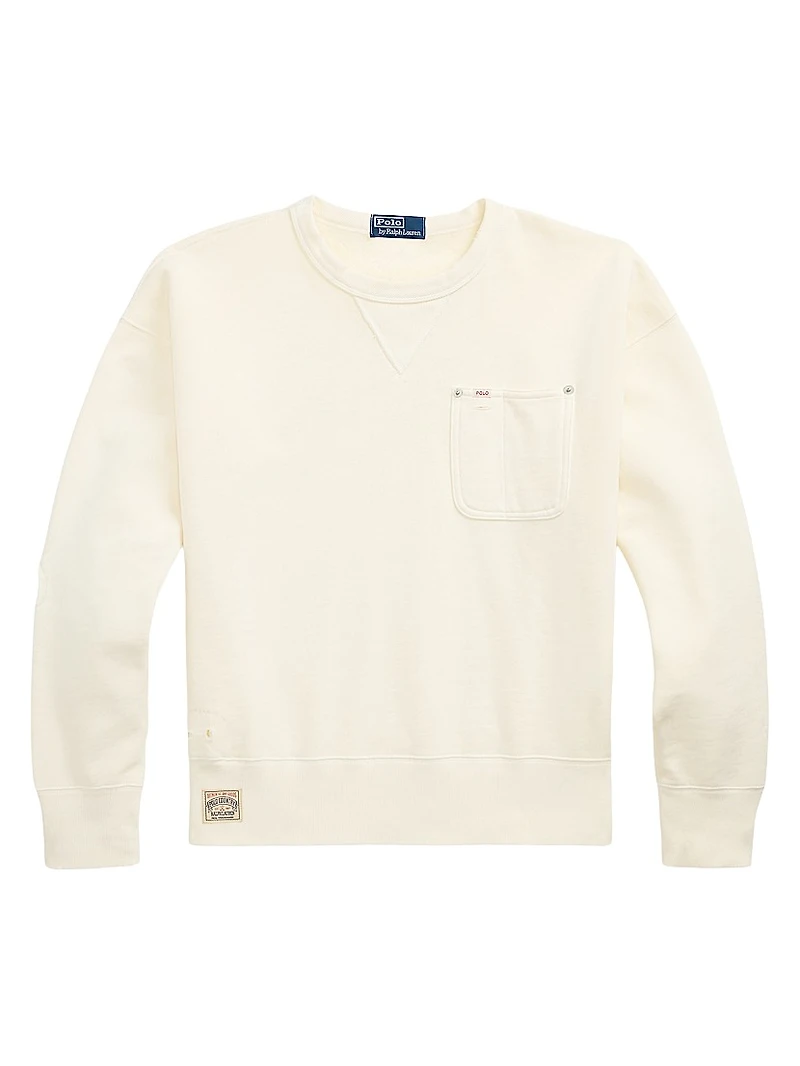 Fleece Pocket Crewneck Sweatshirt
