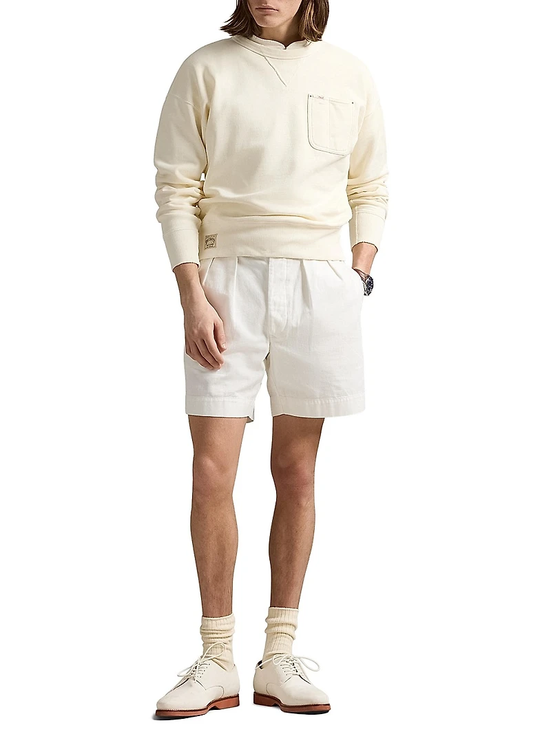 Fleece Pocket Crewneck Sweatshirt