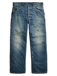 Relaxed-Fit Distressed Carpenter Jeans