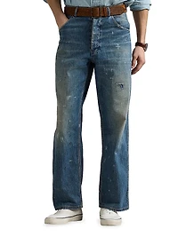 Relaxed-Fit Distressed Carpenter Jeans