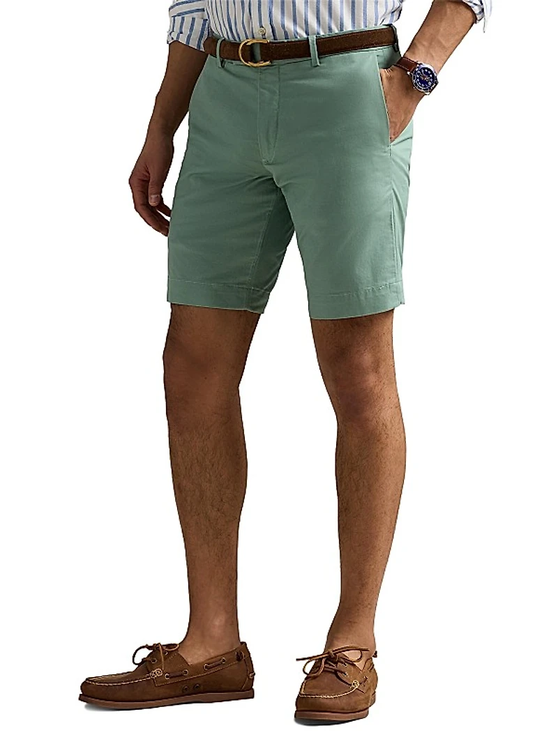 Slim-Fit Flat-Front Shorts