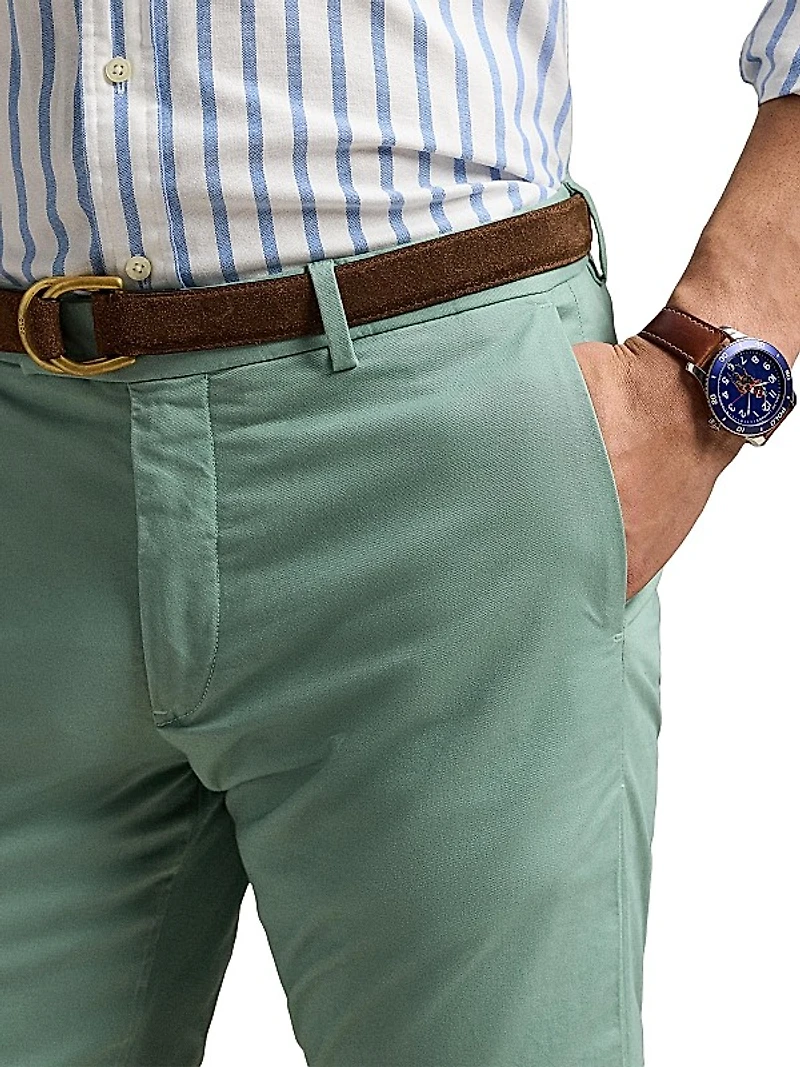 Slim-Fit Flat-Front Shorts