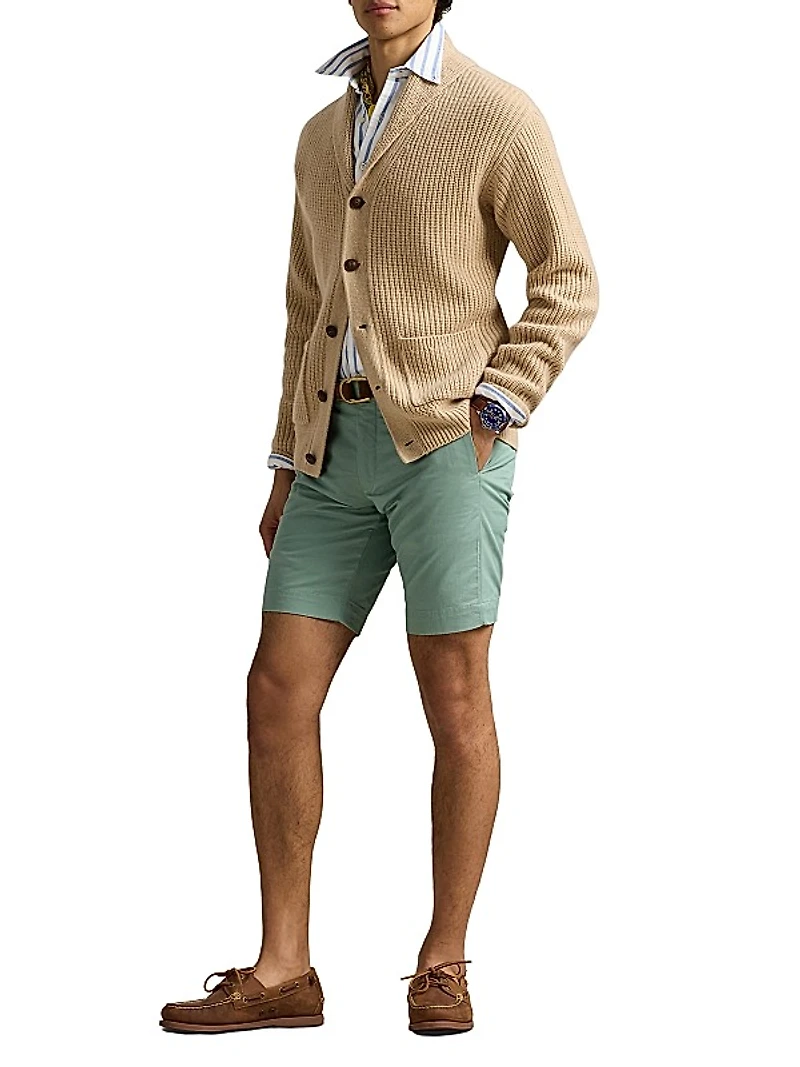 Slim-Fit Flat-Front Shorts