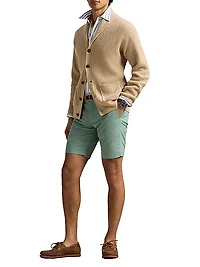 Slim-Fit Flat-Front Shorts