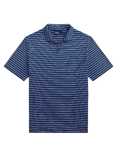 Classic-Fit Striped Jersey Polo Shirt