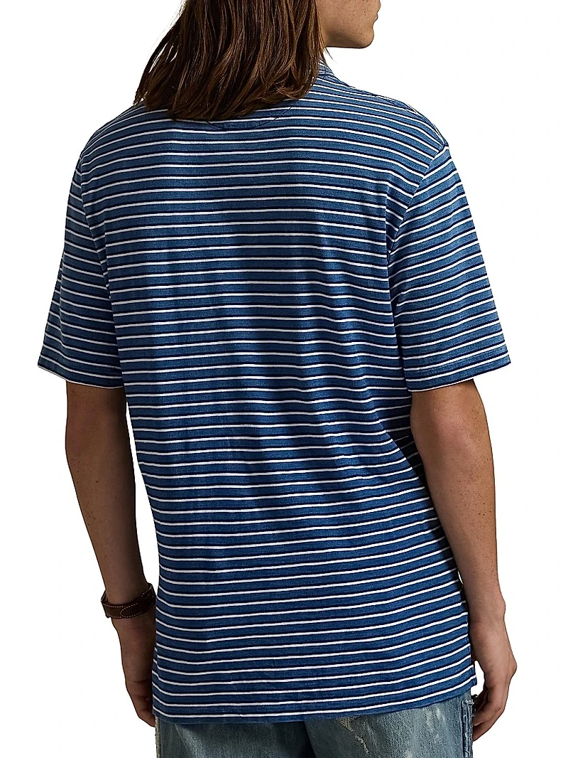 Classic-Fit Striped Jersey Polo Shirt