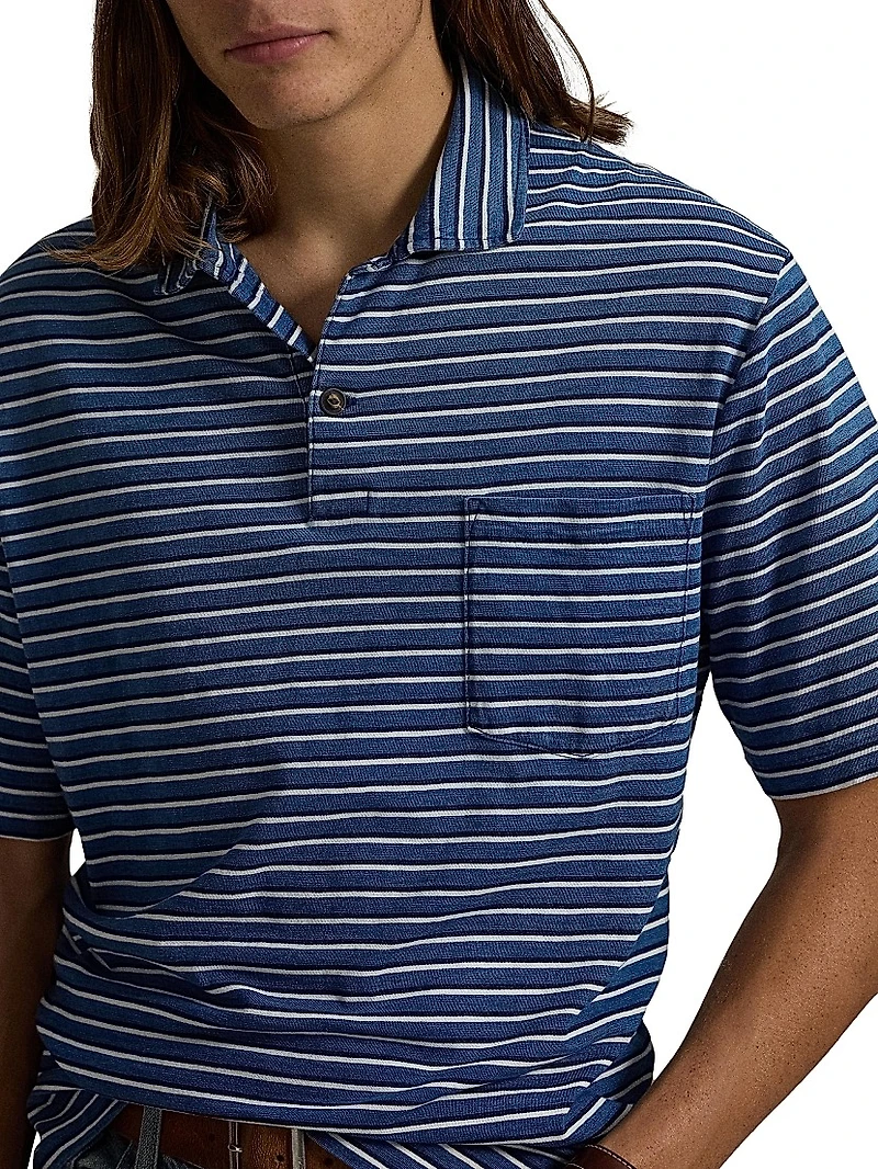 Classic-Fit Striped Jersey Polo Shirt