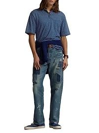 Classic-Fit Striped Jersey Polo Shirt