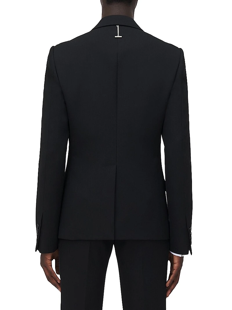 Star Embroidered Wool Sportcoat