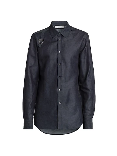 Denim Logo Tape Harness Shirt