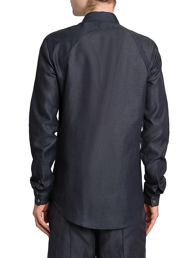 Denim Logo Tape Harness Shirt