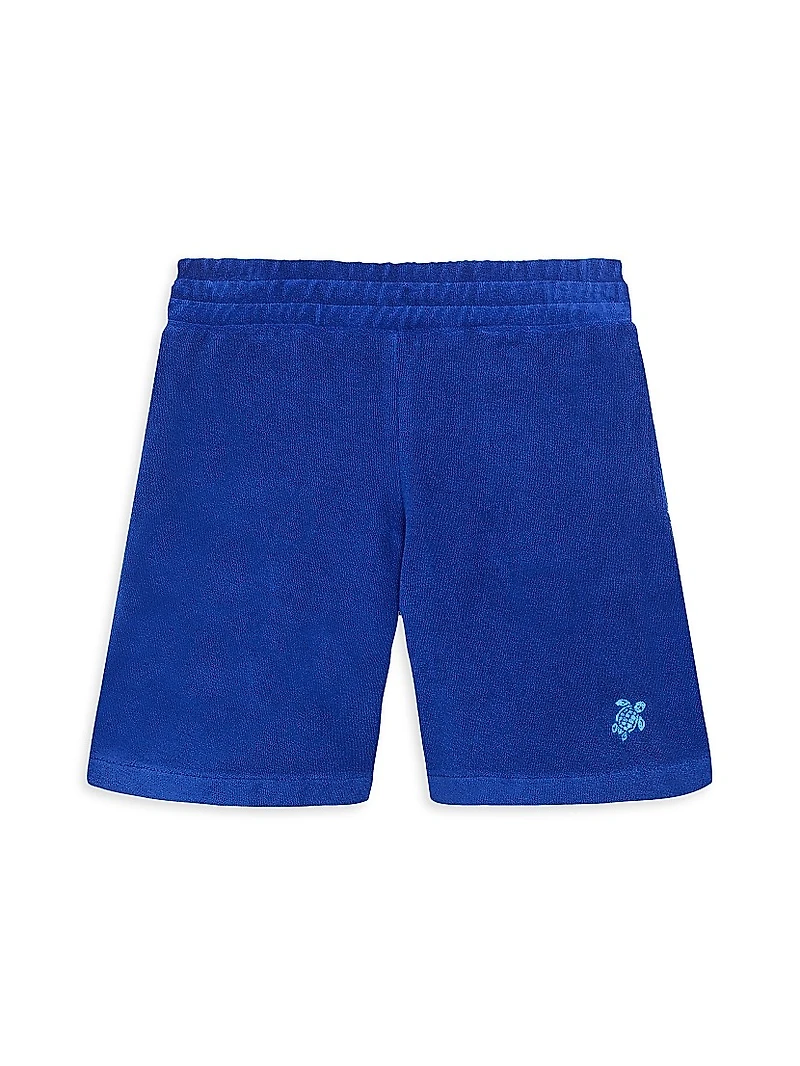 Baby Boy's, Little Boy's & Boy'sTurtle Embroidered Terry Cloth Shorts