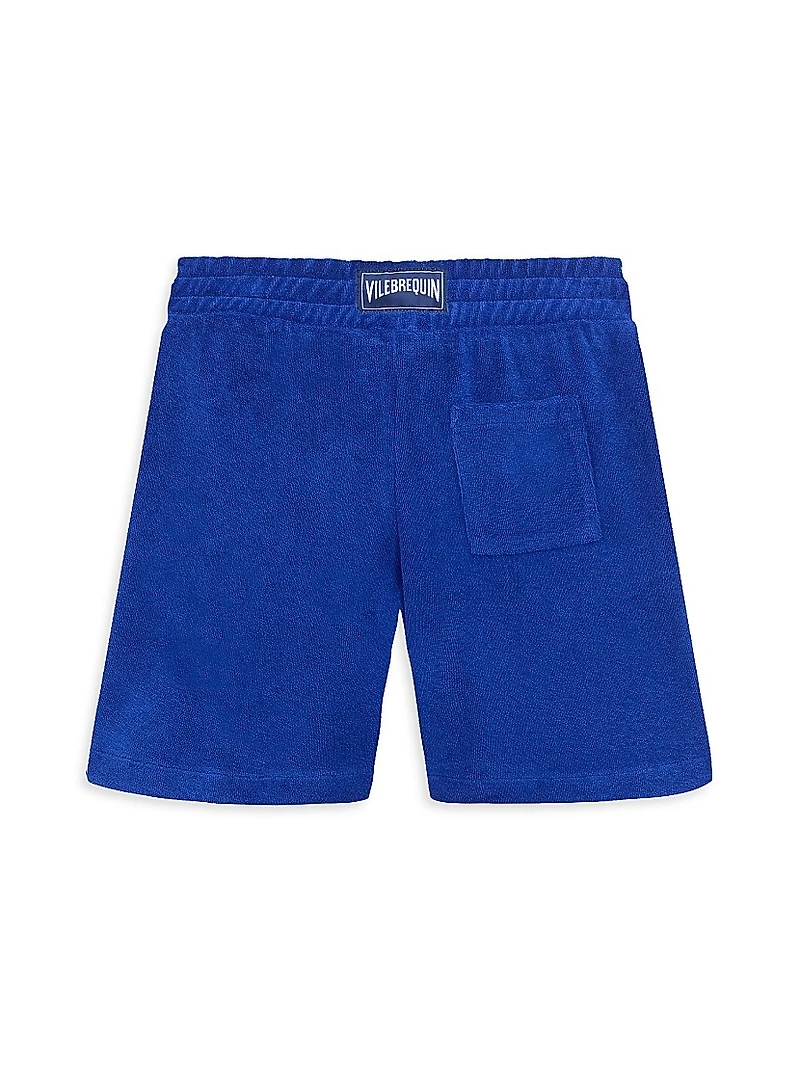 Baby Boy's, Little Boy's & Boy'sTurtle Embroidered Terry Cloth Shorts