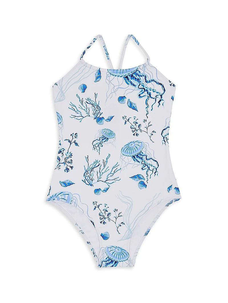 Baby Girl's, Little Girl's & Medusa Shells Swim Suit