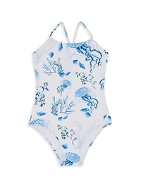 Baby Girl's, Little Girl's & Medusa Shells Swim Suit