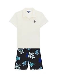 Baby Boy's, Little Boy's & Tortues Light Swim Shorts