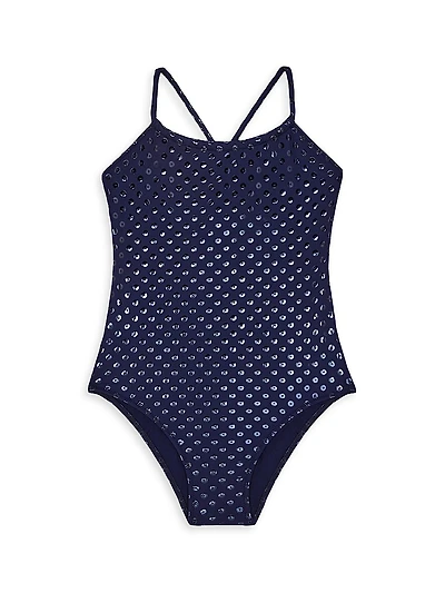 Baby Girl's, Little Girl's & Relief Glitter Swim Suit