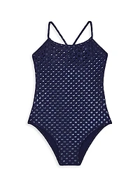 Baby Girl's, Little Girl's & Relief Glitter Swim Suit