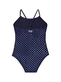 Baby Girl's, Little Girl's & Relief Glitter Swim Suit