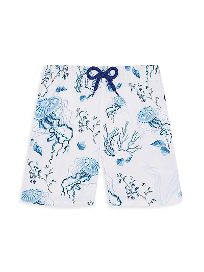 Baby Boy's, Little Boy's & Jirise Medusa Shells Stretch Swim Shorts