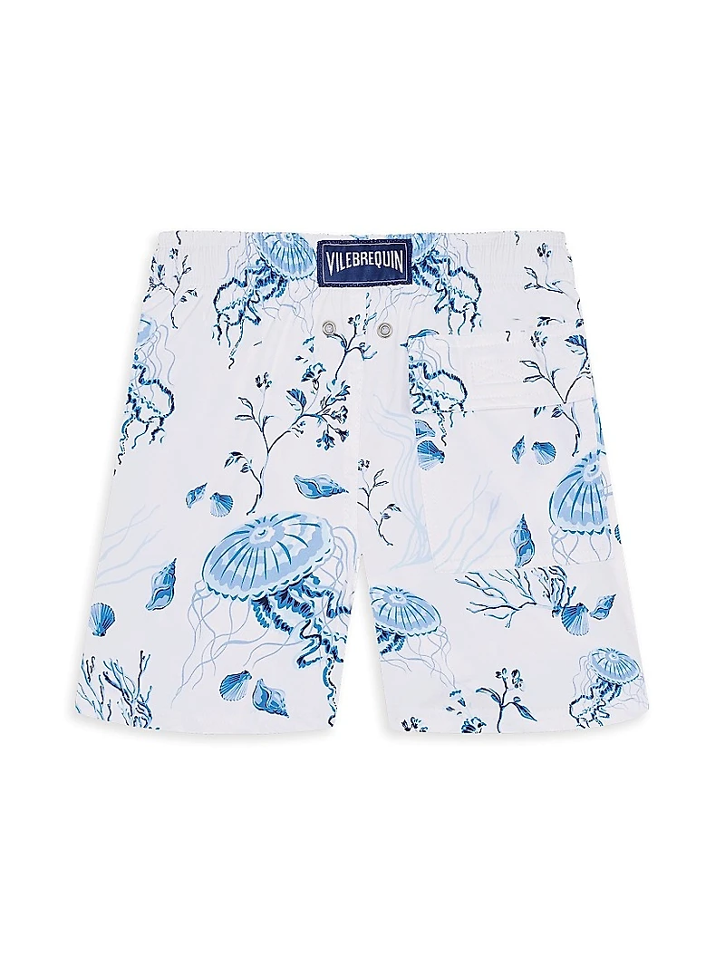 Baby Boy's, Little Boy's & Jirise Medusa Shells Stretch Swim Shorts