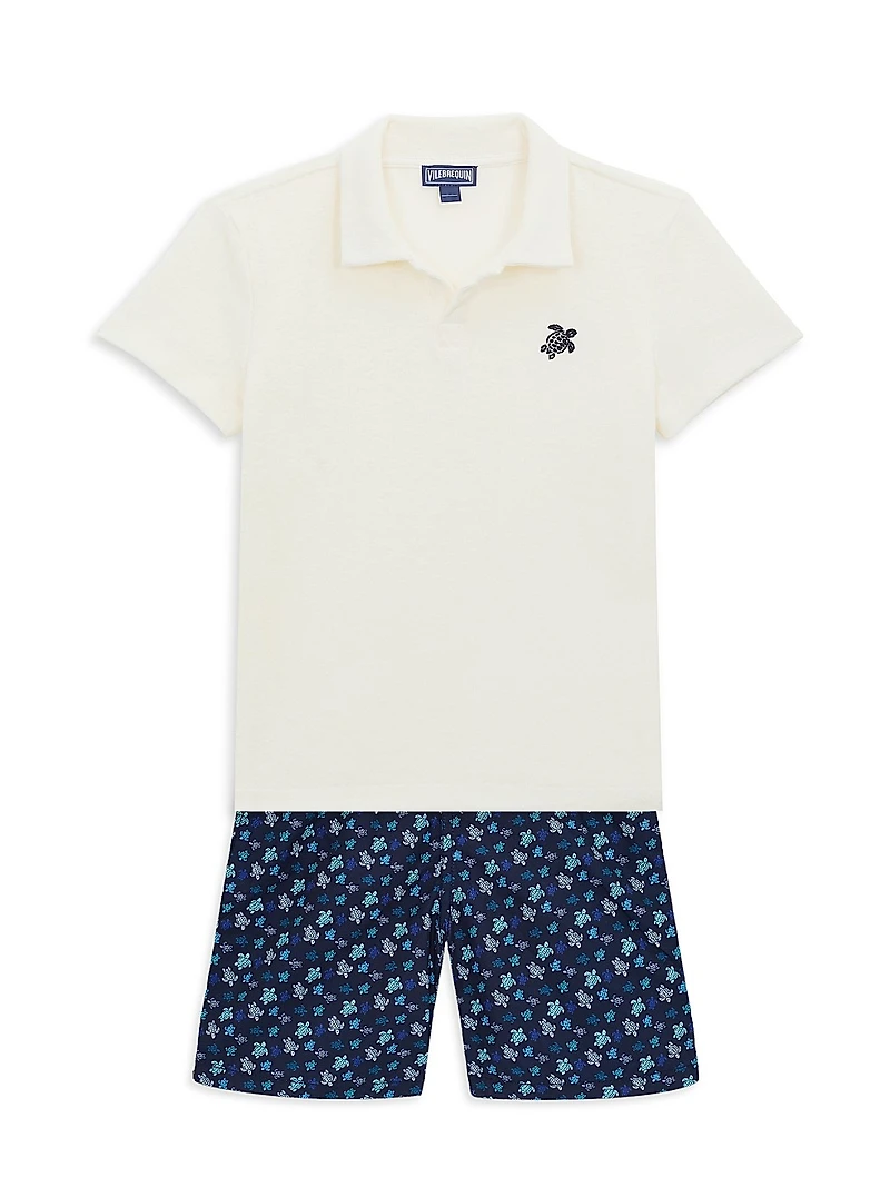 Baby Boy's, Little Boy's & Jim Micro Ronde Des Tortues Swim Shorts