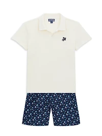 Baby Boy's, Little Boy's & Jim Micro Ronde Des Tortues Swim Shorts