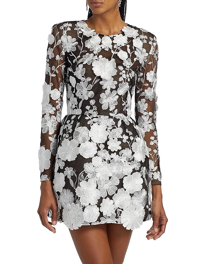 Embroidered Bouquet Maraya Minidress
