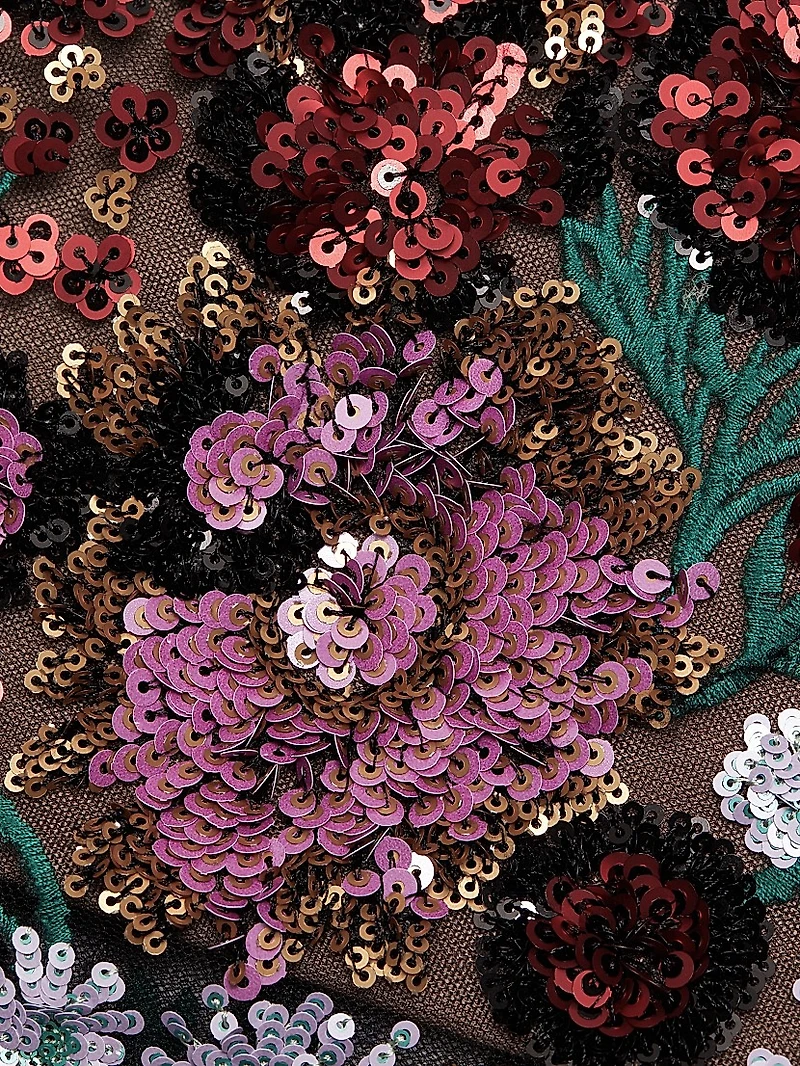 Dahlia Floral Embellished Evening Gown