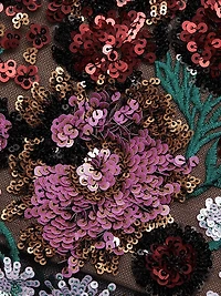 Dahlia Floral Embellished Evening Gown