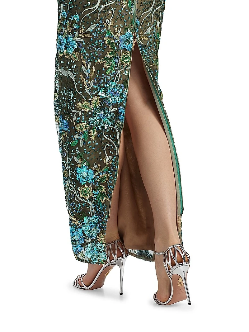 Dahlia Sequin Sheath Maxi Dress