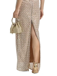 Allegra Sequin V-Neck Sleeveless Gown