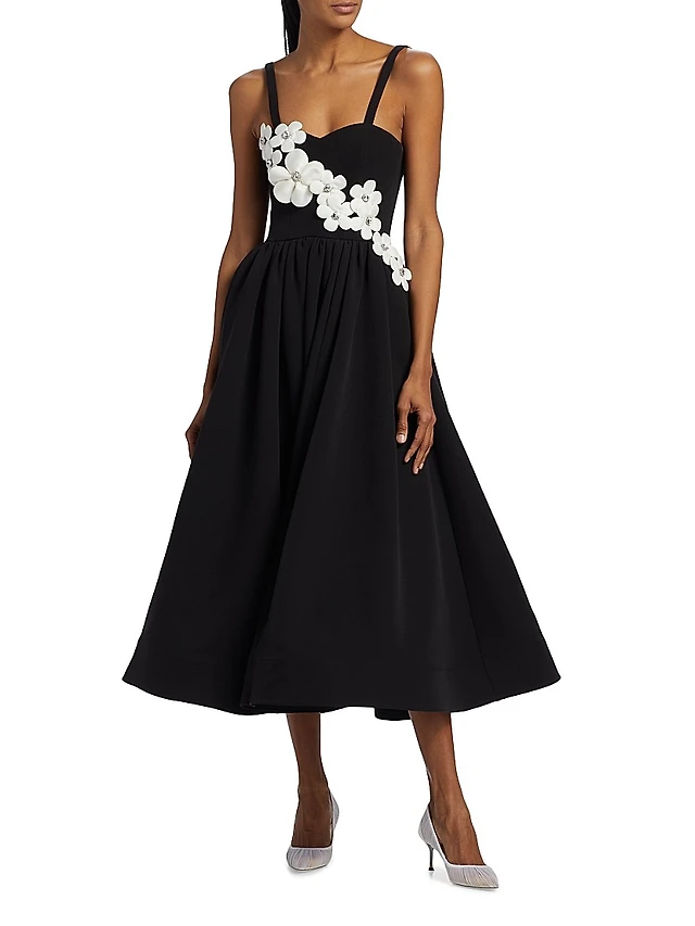 knee length dresses for ladies Brittany A-Line Midi Dress in Pink