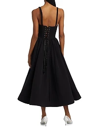 Inara Floral Applique Midi-Dress