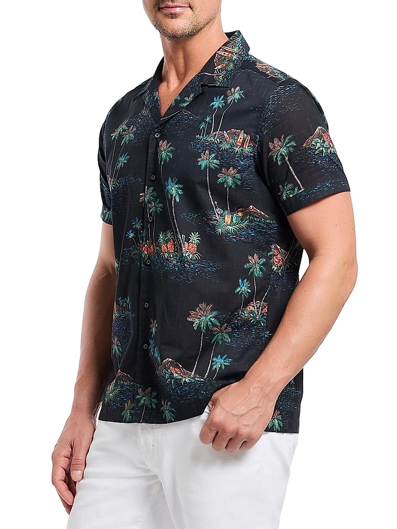 Kauai Abstract Cotton Shirt