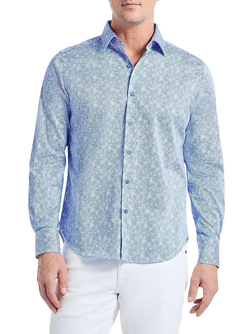 Kefalonia Printed Stretch-Cotton Shirt