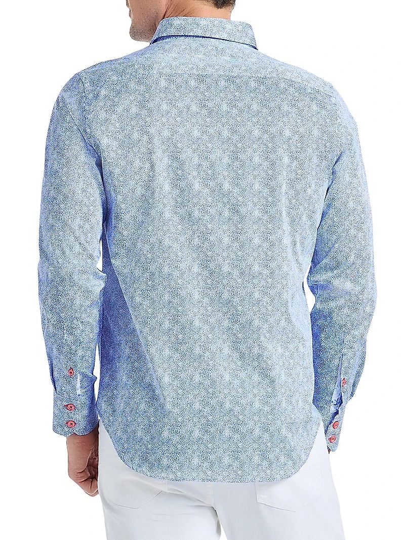 Kefalonia Printed Stretch-Cotton Shirt
