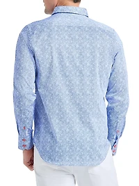 Kefalonia Printed Stretch-Cotton Shirt