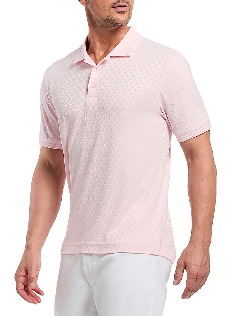Elias Jacquard Knit Polo Shirt